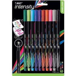 Bic Intensity Fineliner Pen Assorted Colours Pack of 10