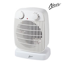 Nero Oscillating Fan Heater White