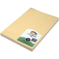 Rainbow System Board A4 150gsm Buff Pack of 100