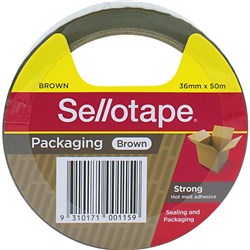 Sellotape Packaging Tape 36mmx50m Hot Melt Adhesive Brown