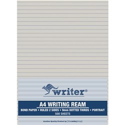 Writer A4 Writing Ream 9mm Dotted Thirds Portrait 500 Sheets