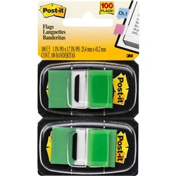 Post-It 680-GN2 Flags Twin Pack 25x43mm Green