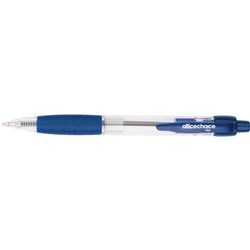 Office Choice Ballpoint Pen Retractable Medium 1mm Blue