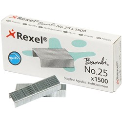 Rexel No. 25 Staples 25/4 Bambi Box Of 1500