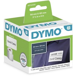 Dymo 30323 Labelwriter Labels 54x101mm Shipping -Paper White 99014 Box of 220