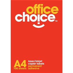 Office Choice Multi-Purpose Labels 1UP 199.6x289mm Box of 100