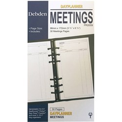 Debden Dayplanner Refill Meetings 96X175Mm Personal