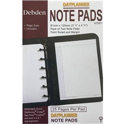 Debden Dayplanner Refill Note Pads 80X120Mm Pack Of 2