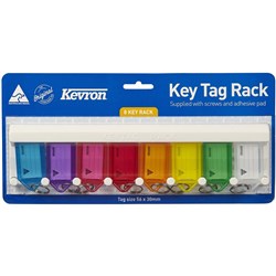 Kevron Key Tag Rack Id5 8 Tag Rack With 8 Assorted Tags Pack Of 8