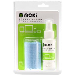 Moki Screen Cleaning Spray 60ml with 30x30cm Microfibre Cloth