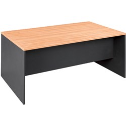 Om Classic Straight Desk 1800W x 900mmD Beech & Charcoal