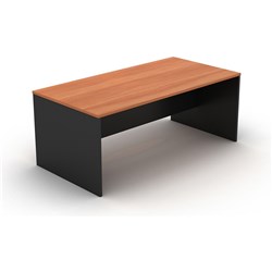 Om Classic Straight Desk 1800W x 900mmD Cherry & Charcoal
