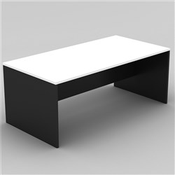 Om Classic Straight Desk 1800W x 900mmD White & Charcoal