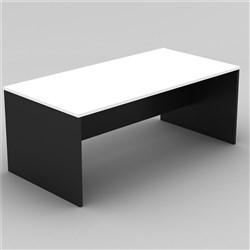 Om Classic Straight Desk 1350W x 750mmD White & Charcoal