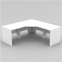 Om Classic Corner Desk 1500W x 1500W x 600mmD All White
