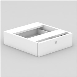 Om Classic Fixed Pedestal 1 Drawer All White