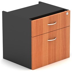 Om Classic Fixed Pedestal 1 Drawer 1 File Cherry & Charcoal