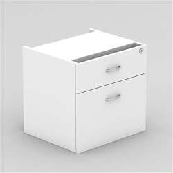 Om Classic Fixed Pedestal 1 Drawer 1 File All White