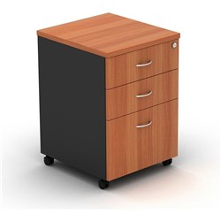 Om Classic Mobile Pedestal 2 Drawer 1 File Cherry & Charcoal