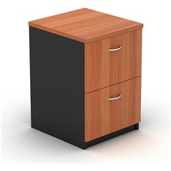 Om Classic Filing Cabinet 2 Drawer Cherry & Charcoal
