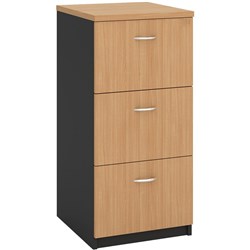 Om Classic Filing Cabinet 3 Drawer Beech & Charcoal