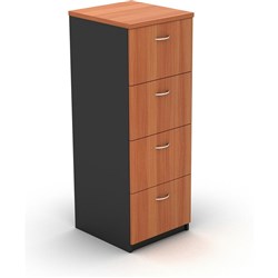 Om Classic Filing Cabinet 4 Drawer Cherry & Charcoal