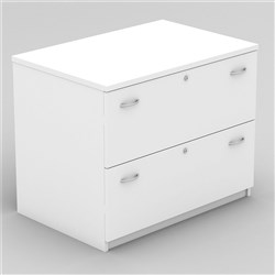 Om Classic Lateral Filing Cabinet - 2 Drawer All White
