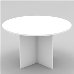 Om Classic Meeting Table 1200mm Round All White