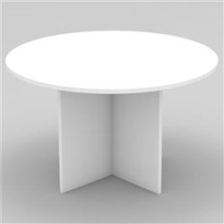 Om Classic Meeting Table 900mm Round All White