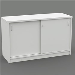 Om Classic Credenza Sliding Doors 1200W x 450mmD All White