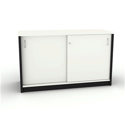 Om Classic Credenza Sliding Doors 1200W x 450mmD White & Charcoal