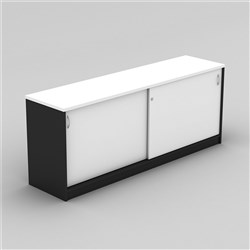 Om Classic Credenza Sliding Doors 1500W x 450mmD White & Charcoal