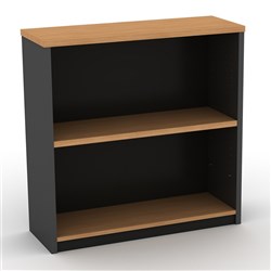 Om Classic Bookcase 900H x 900W x 320mmD 1 Shelf Beech & Charcoal