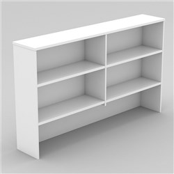 Om Classic Overhead Hutch 4 Shelves 1500mmW All White