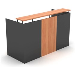 Om Classic Reception Counter 1800W x 1100H x 750mmD Cherry & Charcoal