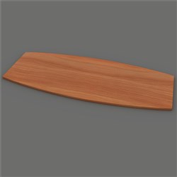 Om Classic Boardroom Table Top Only 2400W x 1200mmD Boat Shape Cherry