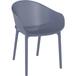 Sky Hospitality Tub Chair Heavy Duty Indoor/Outdoor Use Antracite Polypropylene