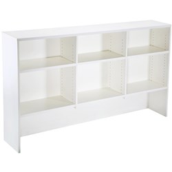 Rapid Span Overhead Hutch 6 Shelves 1800mmW White