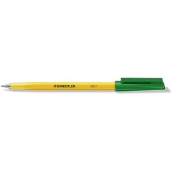 Staedtler 430 Stick Ballpoint Pens Fine 0.7mm Green