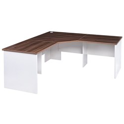 Om Premier Corner Desk 1800W x 1800W x 700mmD Casnan & White