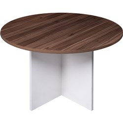 Om Premier Meeting Table 900mm Round Casnan & White