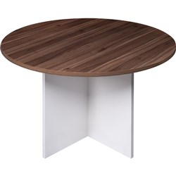 Om Premier Meeting Table 1200mm Round Casnan & White