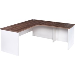 Om Premier Radial Corner Desk 1800W x 1800W x 700mmD RH Casnan & White