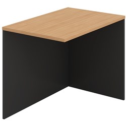 Om Melamine Reception Desk Return 720Hx900Wx600mmD Full Modesty Beech/Charcoal