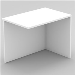 Om Melamine Reception Desk Return 720Hx900Wx600mmD Full Modesty All White