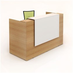 Sorrento Reception Counter 1800W x 840D x 1150H White & Beech