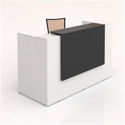 Sorrento Reception Counter 1800W x 840D x 1150H White Body Charcoal Feature