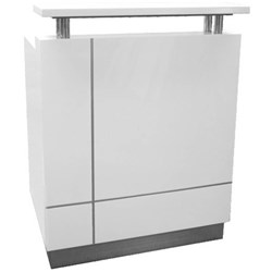 Receptionist Counter 880W x 690D x 1150H Gloss White