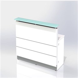 Polaris Reception Counter 900W x 805D x 1120H Gloss White