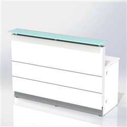 Polaris Reception Counter 1500W x 805D X 1120H Gloss White